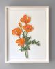 California Poppies on-edge paper art | Wall Sculpture in Wall Hangings by JUDiTH+ROLFE. Item made of paper works with boho & contemporary style