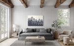SIERRA Hand Dyed Custom Textile Mountain Wall Art | Macrame Wall Hanging in Wall Hangings by Wallflowers Hanging Art. Item made of oak wood with wool works with boho & contemporary style