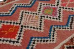 Vintage Moroccan Rug in Salmon Red with Geometric Patterns | Area Rug in Rugs by Rug and Kilim