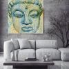 Buddha, Inner Peace 1 | Oil And Acrylic Painting in Paintings by Irena Orlov. Item composed of canvas
