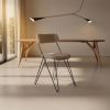 Ibsen Miss Grey Fabric Chair with Elegant Steel Frame | Dining Chair in Chairs by GREYGE. Item made of walnut with cotton
