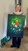 SOLD Wish you flowers nr 13 | Oil And Acrylic Painting in Paintings by Art by Geesien Postema. Item made of canvas compatible with mid century modern and contemporary style
