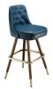 Button Tufted Bar Stools - 7024 | Chairs by Richardson Seating Corporation | 10pin Bowling Lounge in Chicago. Item made of leather