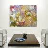 Abstracted florally inspired painting | Paintings by Tom Hoitsma. Item composed of canvas compatible with contemporary style