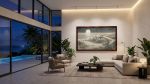 Hand-Painted Silk Moonlight River Landscape Gongbi Fine Art | Oil And Acrylic Painting in Paintings by Dynasty Artisan. Item composed of wood and fabric in contemporary or eclectic & maximalism style