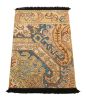 Rug & Kilim’s Dragon Rug in Gold and Blue with Geometric | Area Rug in Rugs by Rug and Kilim
