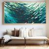 Underwater Reflections | Oil And Acrylic Painting in Paintings by Margaret Juul. Item made of synthetic