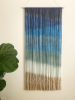 Textile Coastal Fiber Art, WAVES Ocean Wall Hanging | Dyed | Tapestry in Wall Hangings by Wallflowers Hanging Art. Item made of wood & wool compatible with boho and country & farmhouse style