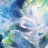 Deja Bleu 4 | Oil And Acrylic Painting in Paintings by Lynette Melnyk. Item made of canvas