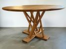 Round Oak Dining Table | Tables by Van Werden Designs. Item made of oak wood works with minimalism & mid century modern style