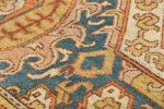 Rug & Kilim’s Dragon Rug in Gold and Blue with Geometric | Area Rug in Rugs by Rug and Kilim