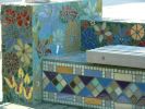 Flower Bench | Public Mosaics by Connie Glover Pottery | Newton Seniors Centre in Surrey. Item made of ceramic