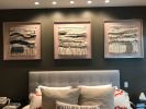 Framed tapestry series | Wall Hangings by Cristina Ayala | Private Residence - Dallas, TX in Dallas. Item made of cotton with fiber