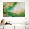 Speranza - Abstract green nature painting | Oil And Acrylic Painting in Paintings by Jennifer Baker Fine Art. Item composed of canvas in contemporary style