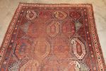 Antique Paisley Geometric Beige Red and Blue Wool Persian | Area Rug in Rugs by Rug and Kilim