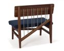 MSL Keyboard Bench | Accent Chair in Chairs by Dzenitis Art and Engineering LLC. Item composed of walnut & fabric