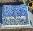 Memorial Headstone | Public Mosaics by Gila Mosaics Studio. Item composed of stone & glass