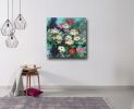 Wildflower Garden - Abstract Floral Painting on Canvas | Oil And Acrylic Painting in Paintings by Filomena Booth Fine Art. Item made of canvas works with contemporary & modern style