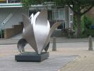 Stainless Steel Sculpture Lily | Public Sculptures by Jeroen Stok. Item made of steel
