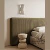 French Weave Crown Sconce | Top and Bottom Wall Lighting | Sconces by Light and Fiber. Item composed of cotton and metal in boho or contemporary style