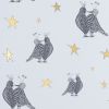 Love Me | Black On White | Gold Stars | Wallpaper in Wall Treatments by Weirdoh Birds. Item made of synthetic