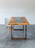 Big Leaf Maple Dining Table | River Series | Breadboard Ends | Walnut Base | Tables by SAW Live Edge