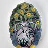 Bouquet in Amphora Vase | Wall Sculpture in Wall Hangings by Studio DeSimoneWayland. Item composed of canvas and ceramic in boho or art deco style