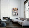 Untitled. 12.27.22 | Mixed Media by Viktoria Ganhao. Item composed of linen in contemporary or modern style