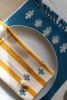 Izamna Handwoven Stripe Napkins (Set of 2) - YELLOW | Linens & Bedding by Routes Interiors. Item composed of cotton in boho or eclectic & maximalism style