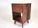 Classic Wood | Nightstand in Storage by Curly Woods. Item composed of oak wood in mid century modern or modern style
