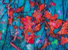 Night Flowers Blue | Photography by Marc VanDermeer. Item composed of canvas and aluminum