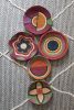 African wall plate decoration | Decorative Plate in Decorative Objects by Sarmal Design. Item made of bamboo with cotton works with boho & mid century modern style