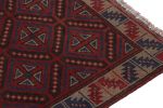 Rug & Kilim's Baluch Tribal Rug in Red with Geometric | Area Rug in Rugs by Rug and Kilim