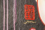 Japanese Kabuki Actor Painting on Wood Board | Oil And Acrylic Painting in Paintings by JUURI. Item made of wood & synthetic