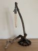 Cog - A Unique Driftwood & Vintage Steel Table Lamp | Lamps by Max Andersen. Item made of wood with steel