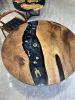 Round Walnut Table - Round Epoxy Dining Table | Tables by Tinella Collection. Item composed of wood & metal compatible with contemporary and country & farmhouse style