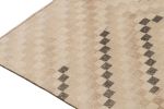 Vintage Zeki Müren Rug in Beige-Brown Geometric Patterns | Area Rug in Rugs by Rug and Kilim