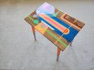Modern Unique Eclectic Resin Coffee Tables | Tables by Epoxy Coffee Table Shop. Item made of wood works with boho & mid century modern style