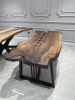 Live Edge Ancient Walnut Custom Dining Table | Tables by Tinella Wood. Item composed of walnut and synthetic in contemporary or country & farmhouse style