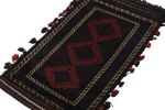 Rug & Kilim's Baluch Tribal rug with Black and Red Tribal | Area Rug in Rugs by Rug and Kilim. Item composed of wool