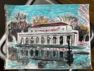 Prospect Park Boathouse in Early Spring | Drawings by Noel Hefele. Item composed of paper