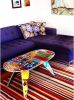 48" TWO SEATER - RECYCLED SKATEBOARD BENCH | Coffee Table in Tables by Skate or Design. Item composed of wood