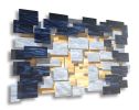 "Mystere" Glass and Metal Wall Sculpture | Wall Hangings by Karo Studios. Item made of metal with glass