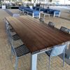 Ipe Outdoor Dining Tables | Communal Table in Tables by Where Wood Meets Steel | Denver International Airport in Denver. Item made of wood & steel compatible with industrial and modern style