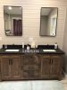 Model #1061 - Custom Double Sink Vanity | Countertop in Furniture by Limitless Woodworking. Item made of maple wood works with mid century modern & contemporary style