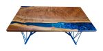 Keep Tahoe Kryptonic | Dining Table in Tables by Cline Originals. Item made of walnut & steel compatible with mid century modern and eclectic & maximalism style