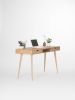 HEIM - Mid-century computer desk with drawers and storage | Tables by Mo Woodwork. Item made of oak wood works with minimalism & mid century modern style