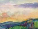 Quarantine landscape | Watercolor Painting in Paintings by Anne Beletic | Private Residence in Dallas. Item made of paper
