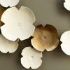 Original Ceramic 3D wall art set of 12 porcelain flowers | Wall Sculpture in Wall Hangings by Elizabeth Prince Ceramics. Item composed of ceramic in minimalism or mid century modern style