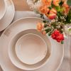 Claire - Artisan Porcelain Dinner Set for 6 | Ceramic Plates by Boya Porcelain. Item composed of ceramic in contemporary or mediterranean style